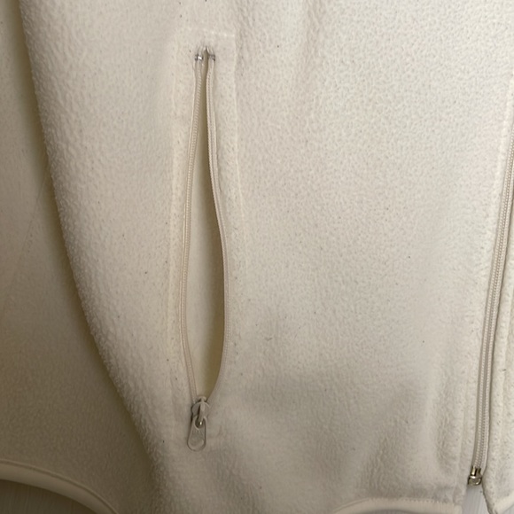 Charter Club XL Fleece Vest - White with Gray around inside collar - Picture 3 of 11